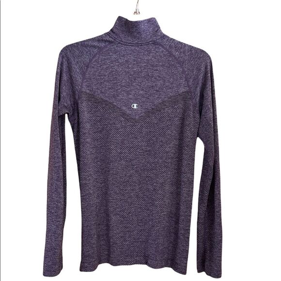 Champion Vapor Moisture Wicking Purple Fitted Quarter Zip  Pullover Size… - Picture 3 of 8